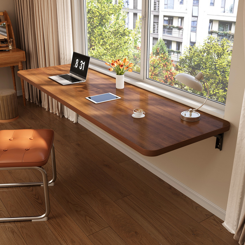 可折叠书桌墙面墙上壁挂折叠桌子挂墙式学习桌阳台靠墙悬空墙边桌