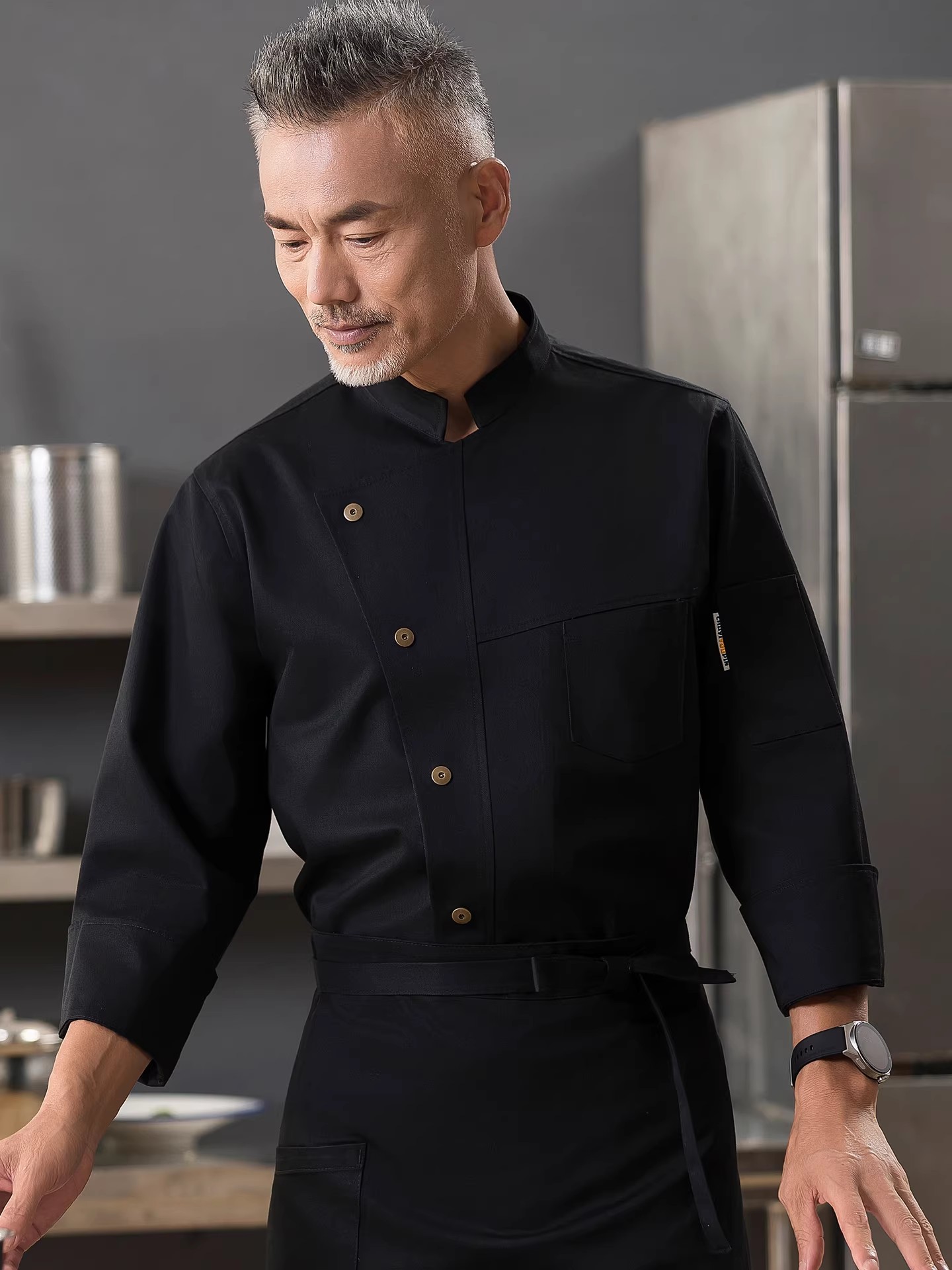 高端酒店厨师长工作服秋冬饭店火锅西餐烹饪食堂蛋糕烘焙厨房定制