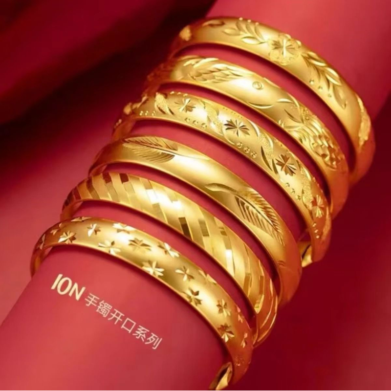 羽毛开口手镯中国风古风高端首饰精美手纯手工制作精美