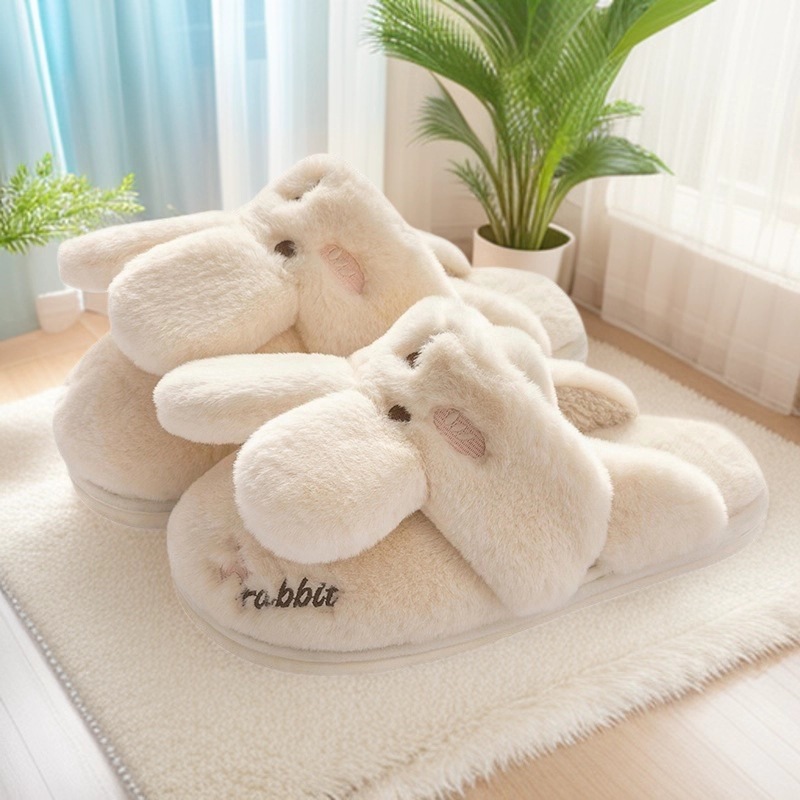 兔子女款秋冬季卡通可爱防滑网红爆款拖鞋冬款冬天拖鞋家居