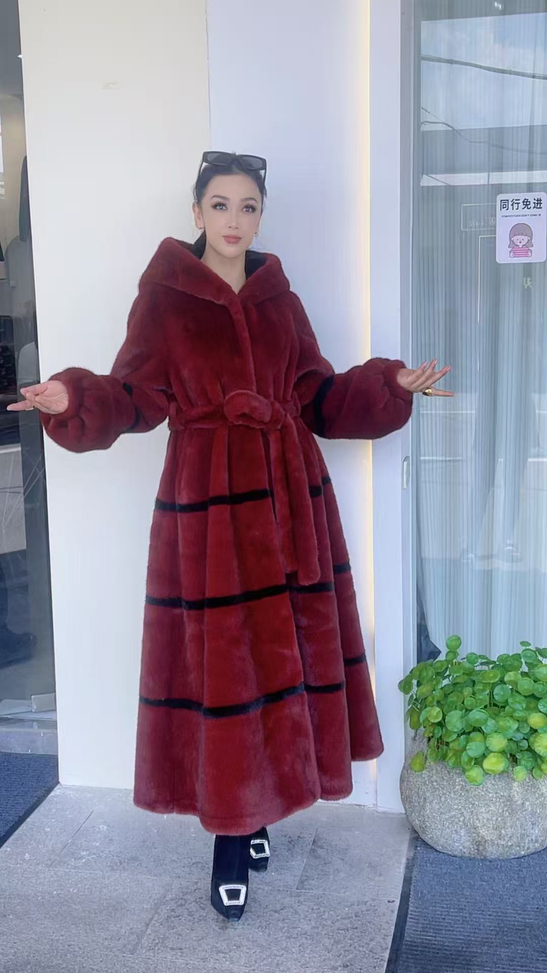 52015长袖女长款厚款宽松型外套毛领秋冬百搭加厚