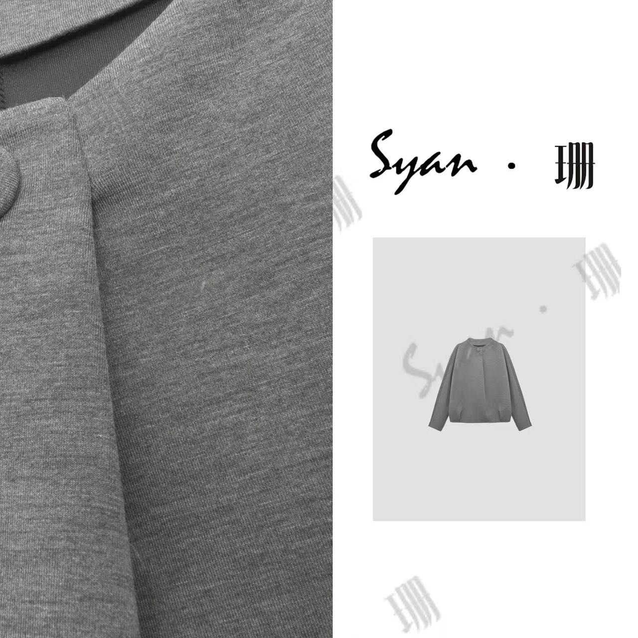 Syan【小酒窝】秋季新款时尚百搭小众休闲轻奢潮流设计感卫衣