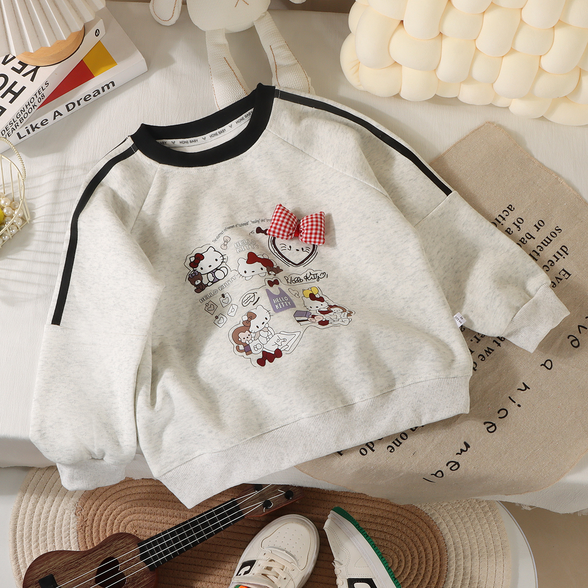 2025女大童卡通动漫薄款春秋常规A类卫衣休闲韩版套头韩系