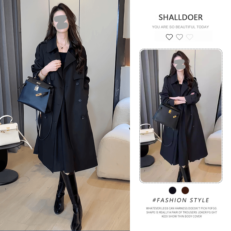 2025年春秋夏季新款韩版时尚休闲风长袖风衣女设计感洋气显瘦外套