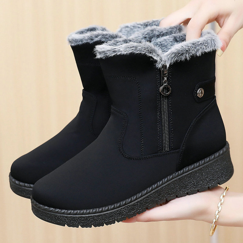 老北京布鞋冬季女棉靴加绒加厚高帮保暖防滑耐磨舒适中老年妈妈鞋