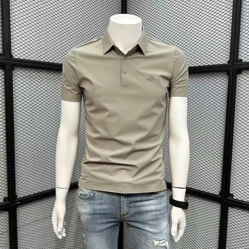 真维斯夏季无痕冰丝polo衫男款商务休闲翻领短袖T恤修身上衣
