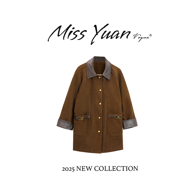 M.Y媛总 2025秋冬季新款时尚翻领轻奢收腰气质风衣MY2256D