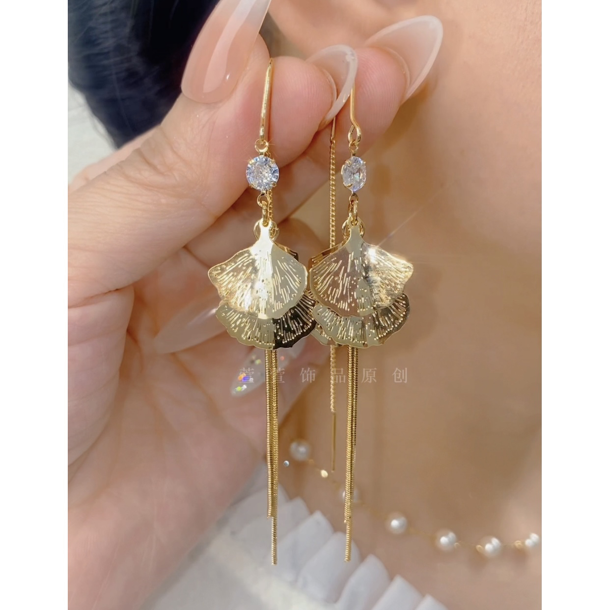 铜合金无非金属耳饰 【浪漫星辰】新品时尚气质流苏耳环0470