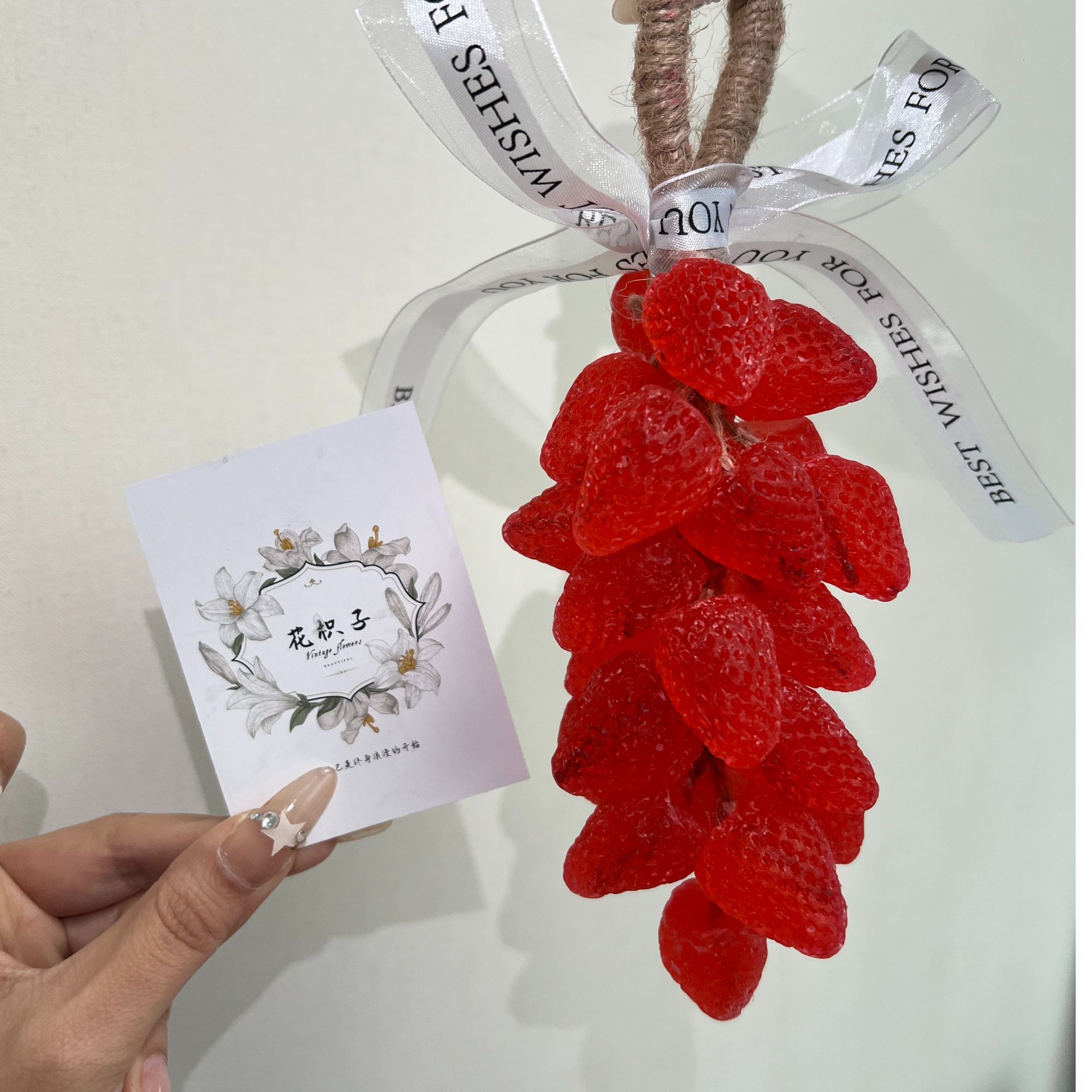 【花枳子】水晶草莓香皂创意玫瑰手工香薰皂沐浴洗手车载闺蜜伴手礼