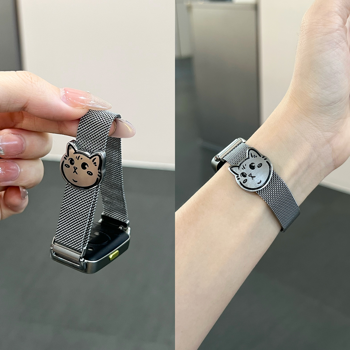 iboann猫狗日记 适用于华为手环10金属表带9/8荣耀手环10/9米兰新