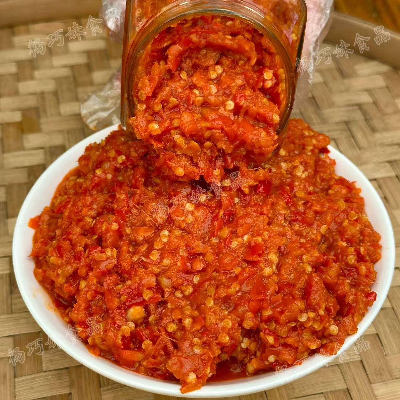杨巧妹经典原味剁椒酱特辣蒜蓉辣酱即食下饭神器无油辣酱调味蒸菜
