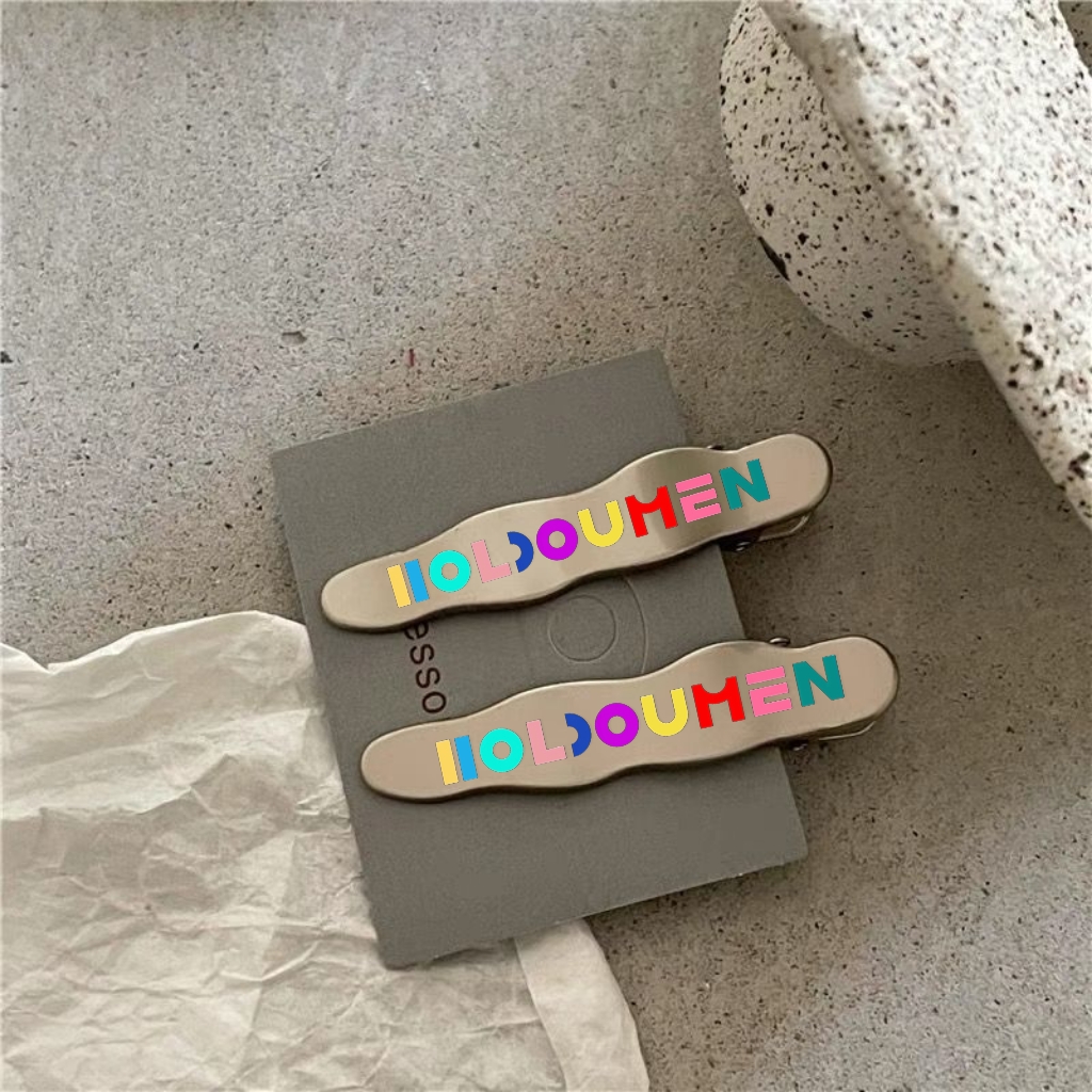 十个勤天应援物料发夹线下物料演唱会发卡银色几何百搭简约后陡门