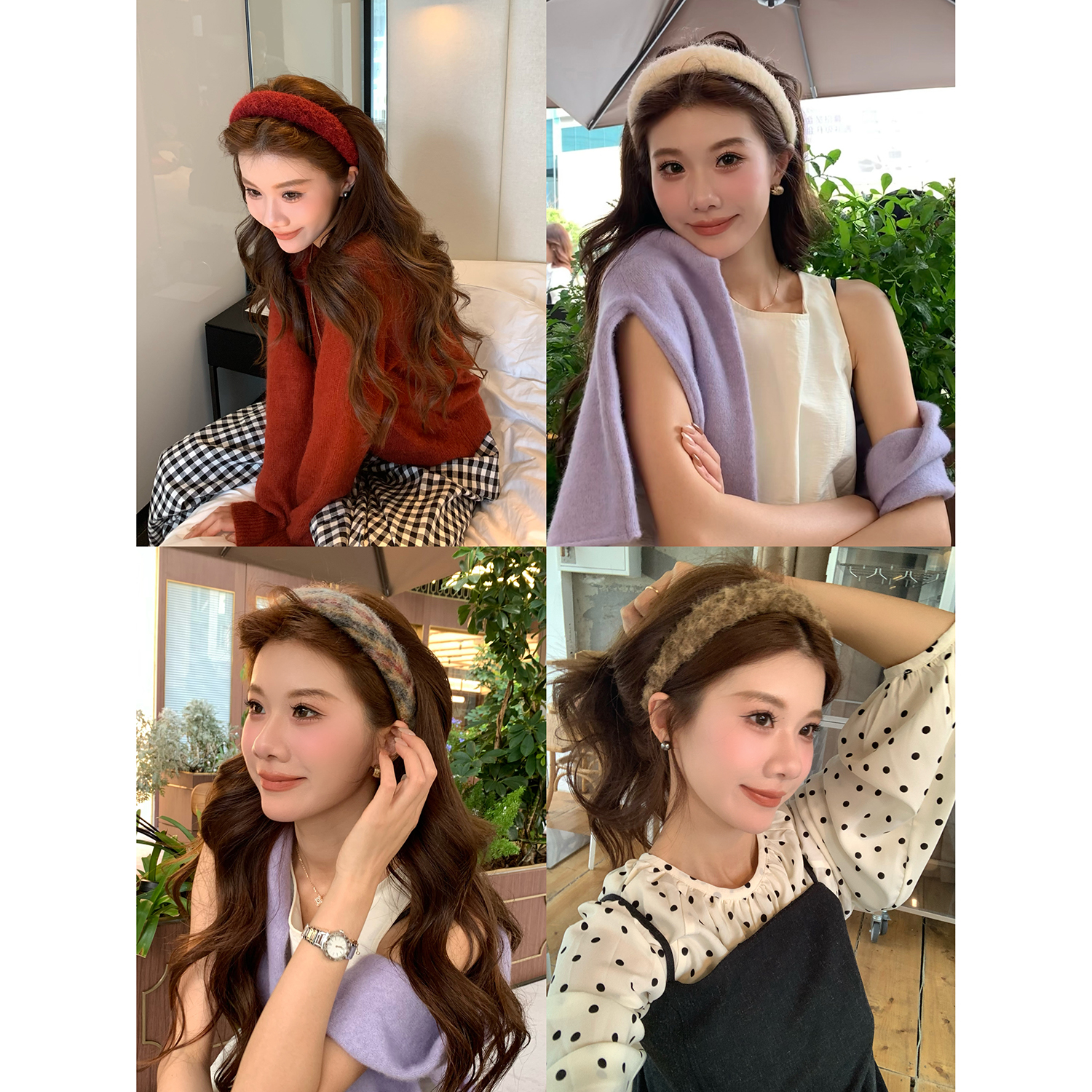 秋冬毛绒绒发箍气质百搭简约发饰少女温柔韩版时尚网红甜美头饰