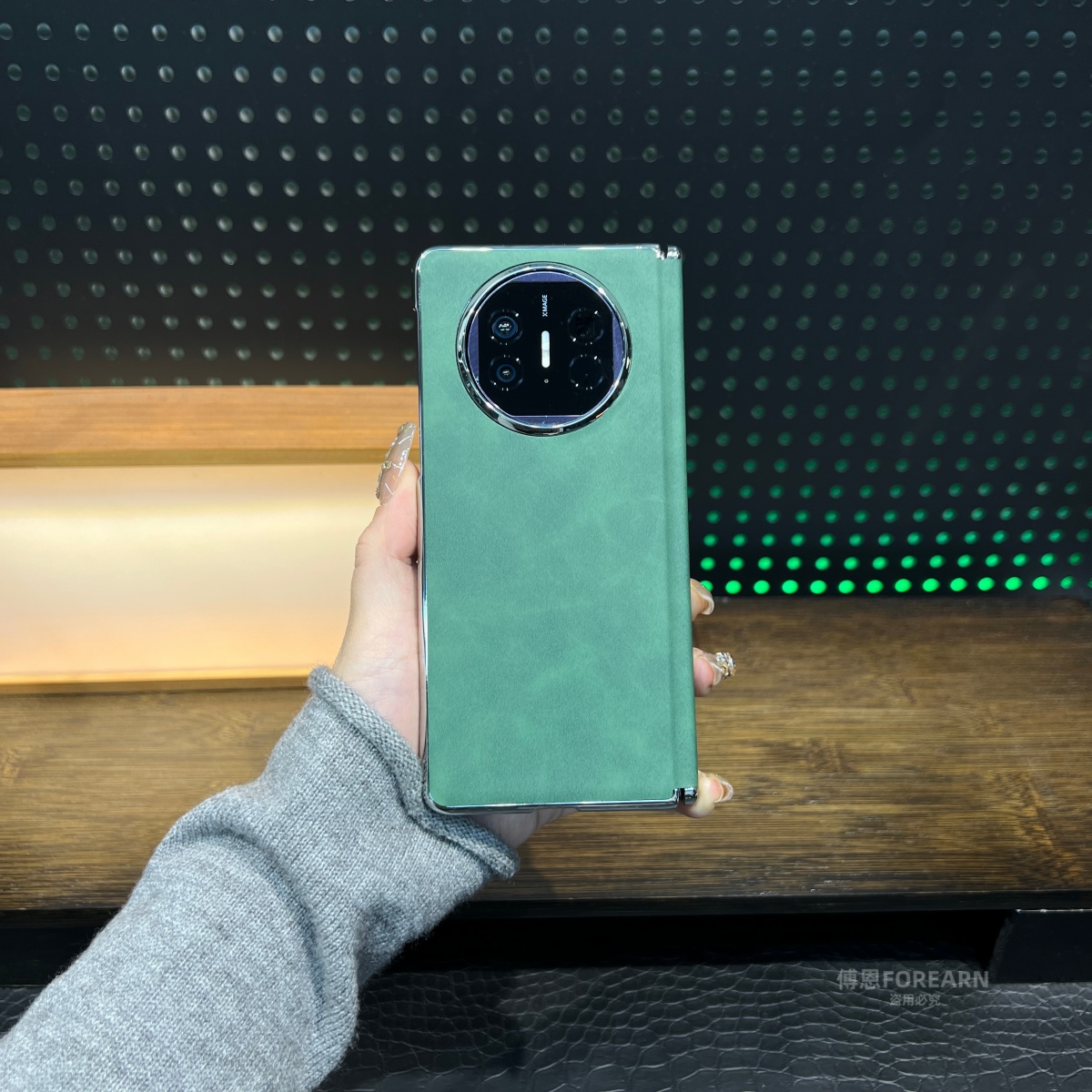 适用于华为matex5手机壳x5折叠屏matex3保护套x3真皮中轴超薄防摔