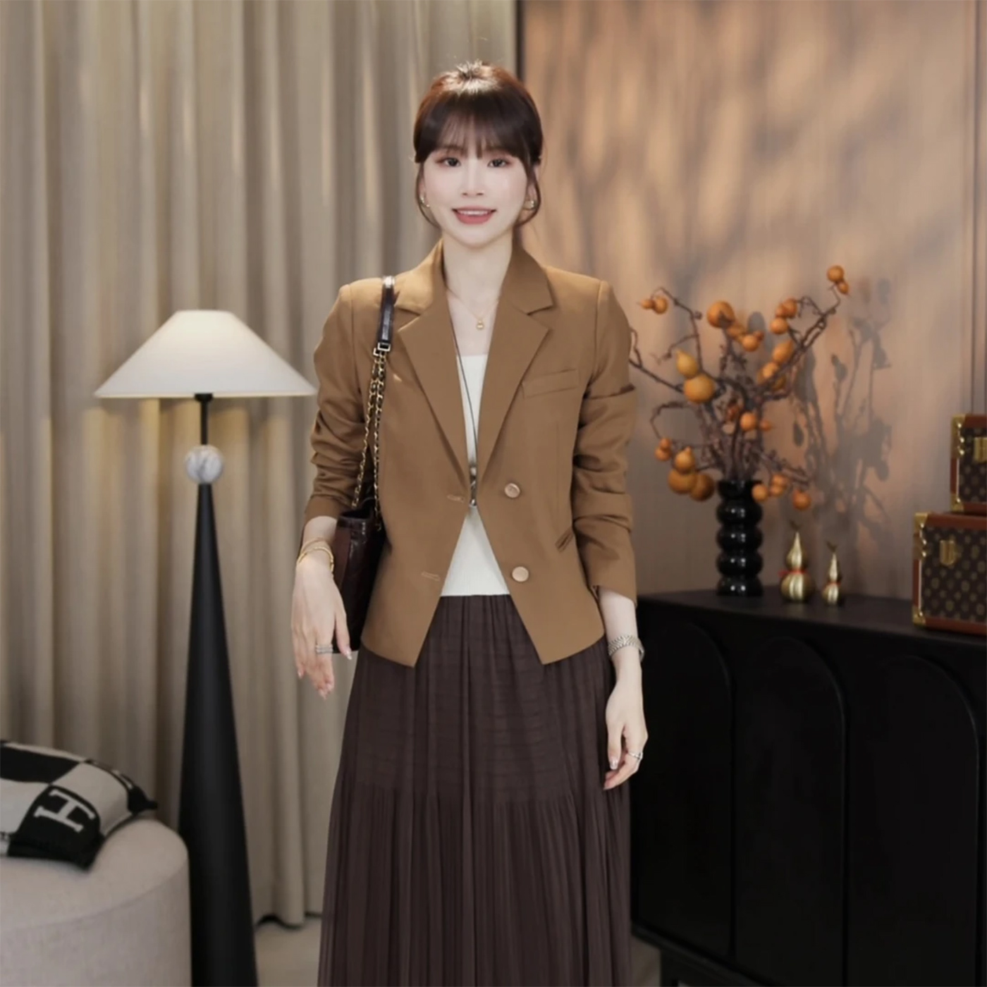 “简约两粒扣”立体剪裁设计感显瘦分割线时尚西装西服外套女春秋季