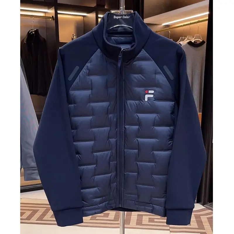 欧洲站轻奢高定男装外套2025秋冬新款潮流百搭时尚设计感立领棉服