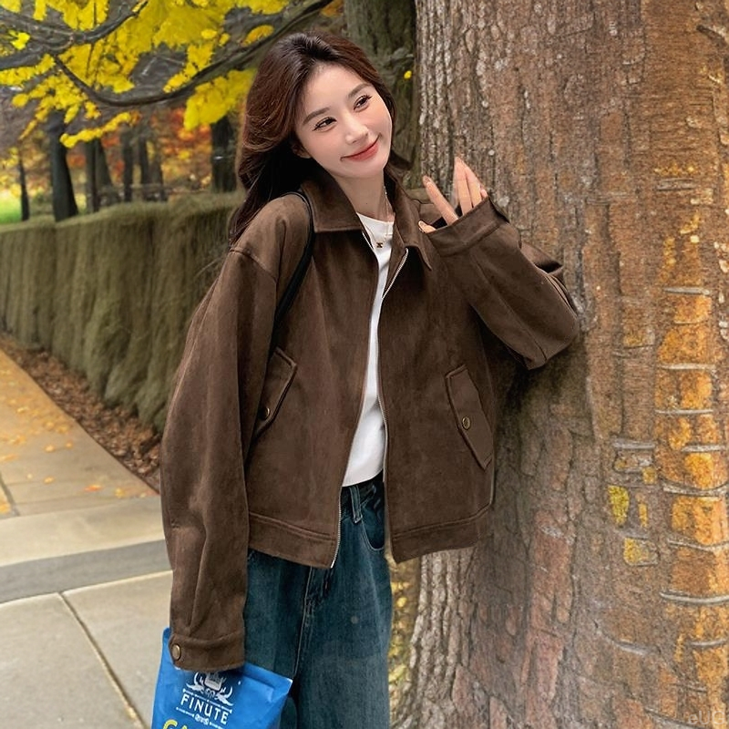 美式复古拉德又美又飒春秋装外套女皮衣短款夹克慵懒酷chic秋季