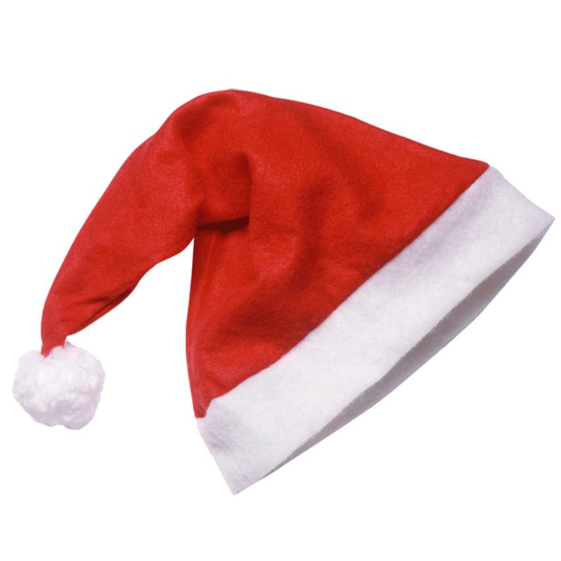 SMVP圣诞帽 普通圣诞帽圣诞节装饰成人儿童帽子晚会用品圣诞红色
