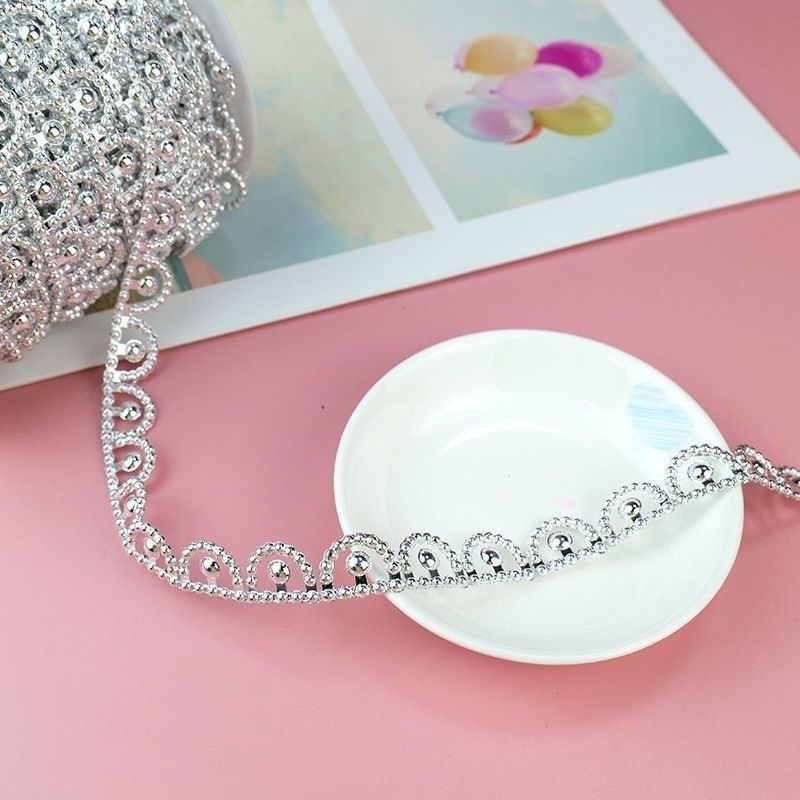 四色钻珠链梅花钻钻石链四方钻珠链 塑料材质钻石珠链