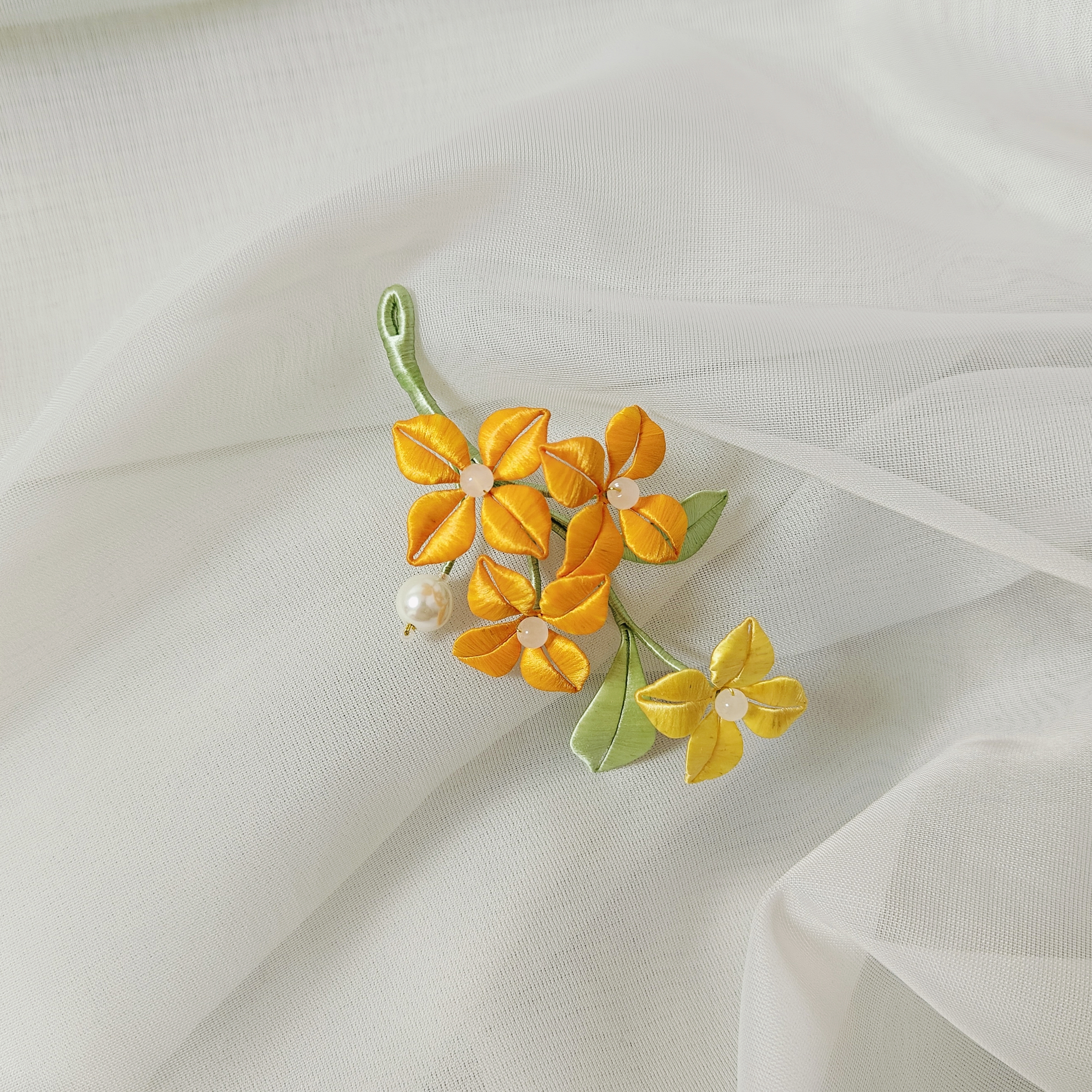 森系民族风小花发夹胸针【手工定制款】百搭女边夹简约精致甜美