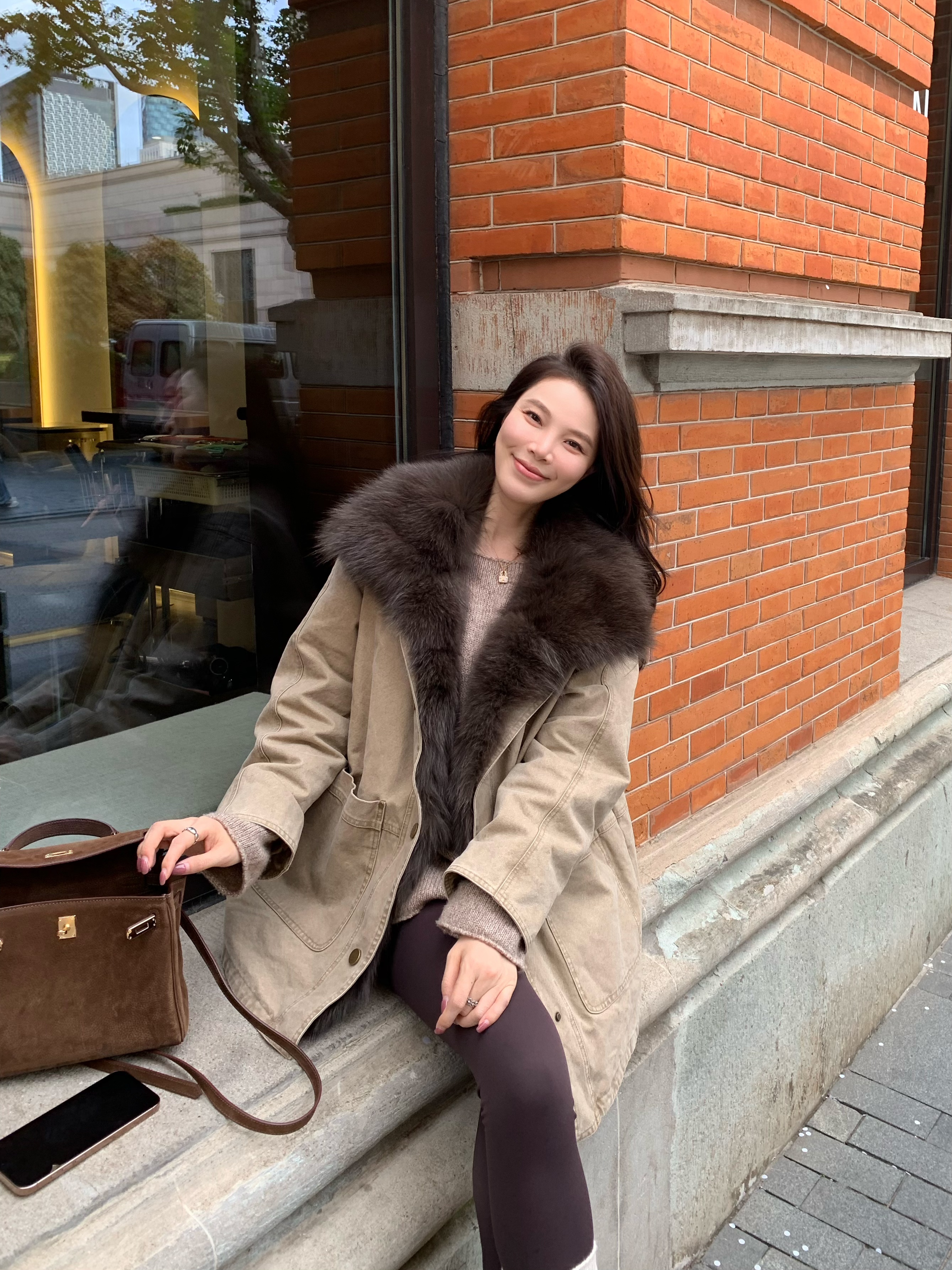 BIG WHITE REMADE“簇团绒感”100精梳棉+狐狸毛90鹅绒鹅绒服D6L100