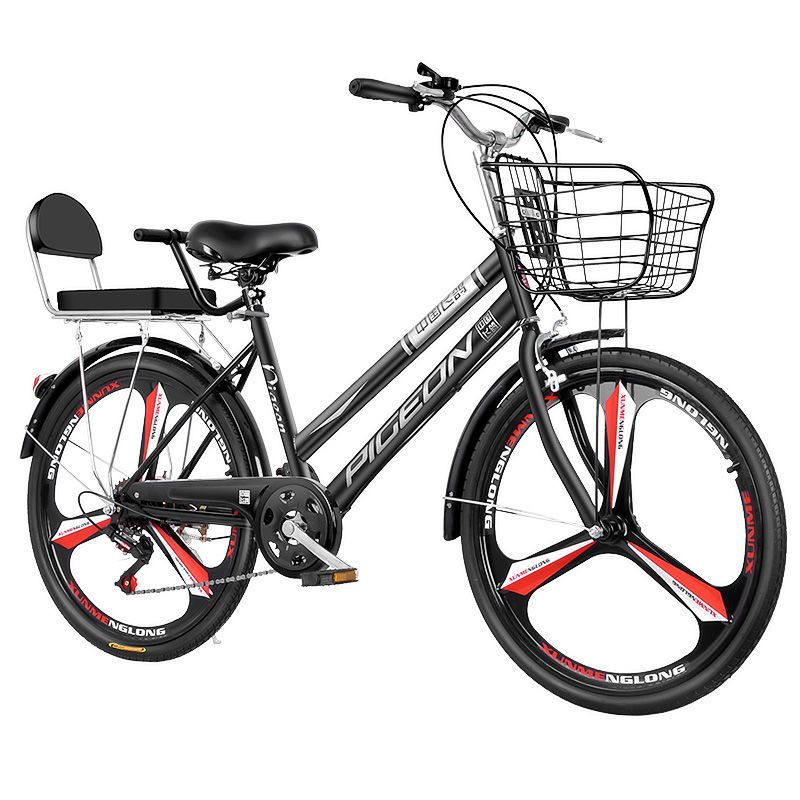 小米有品飞鸽自行车成人男女士24寸26寸一体轮通勤轴承实心胎轻便