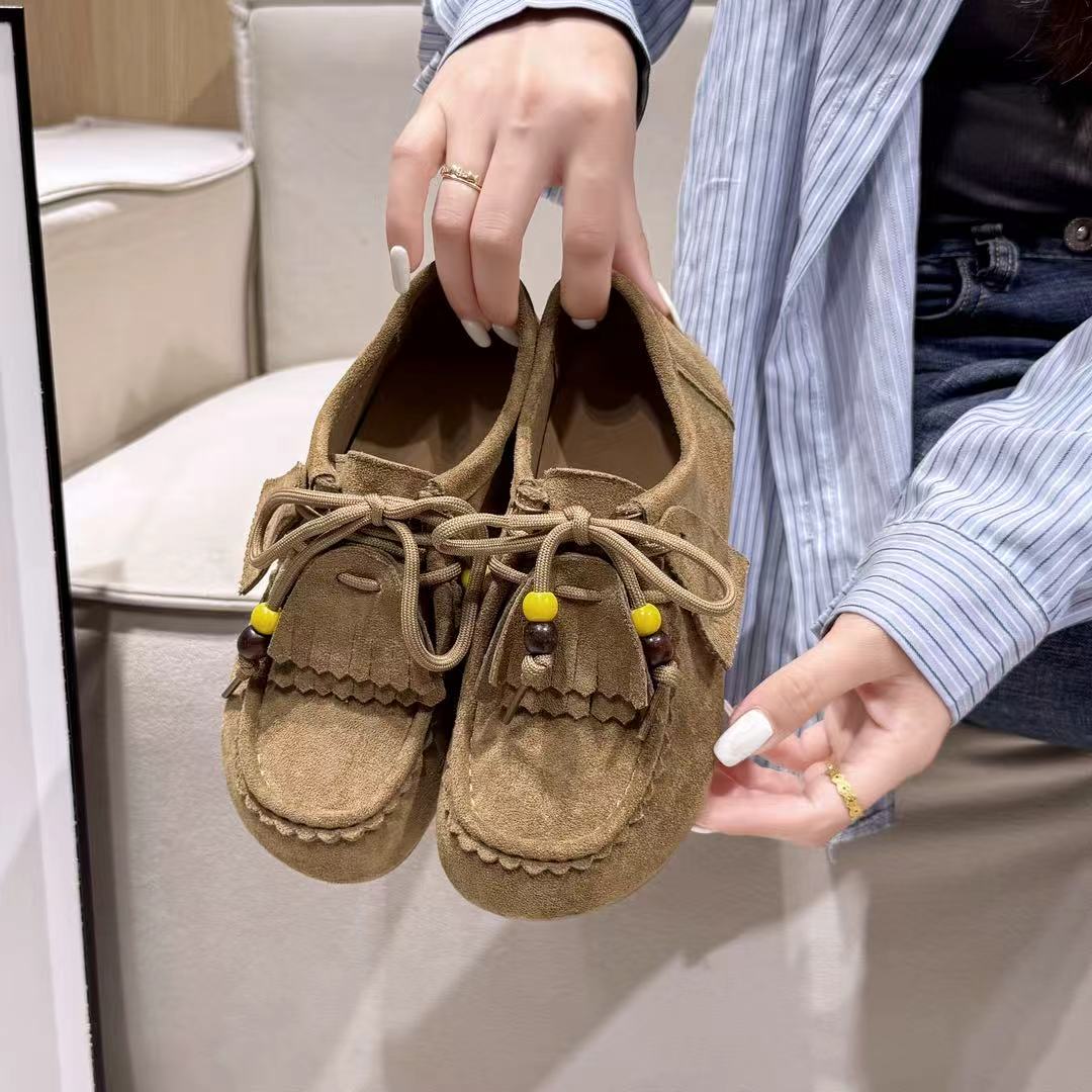 【店铺新品】软底增高交叉绑带休闲鞋复古舒适勃肯鞋女款秋冬拖鞋