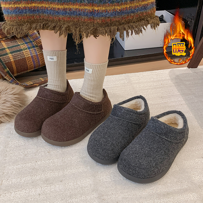 小土豆雪地靴女款厚底加绒加厚2025冬季新款爆款保暖防滑中筒棉鞋
