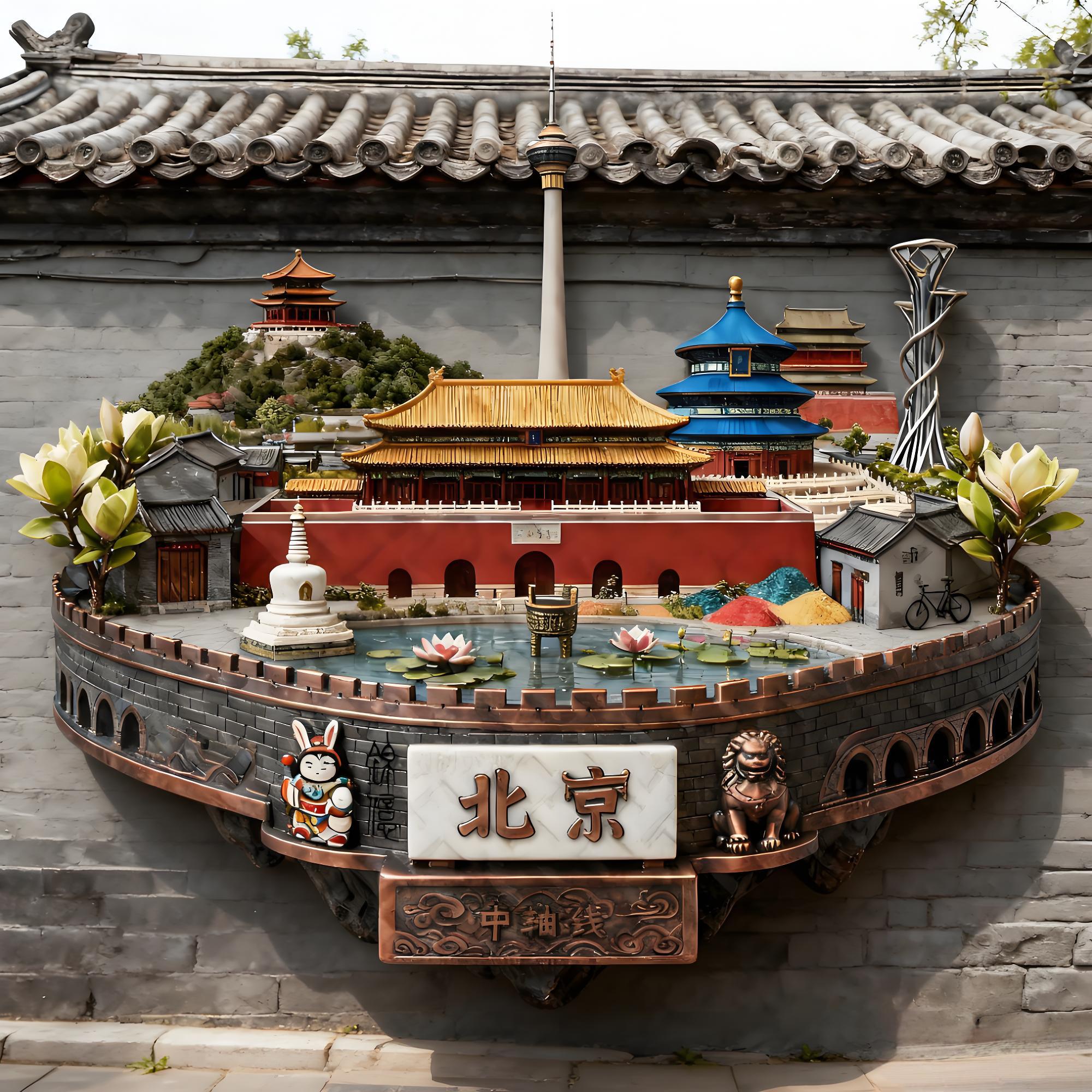 北京故宫天坛太和殿长城金属磁吸文创冰箱贴中国博物馆伴手礼