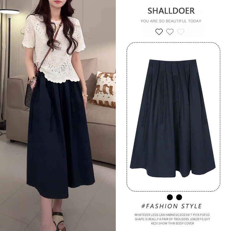 复古法式裙子2025新款气质高腰显瘦休闲百搭A字裙秋季女款裙子