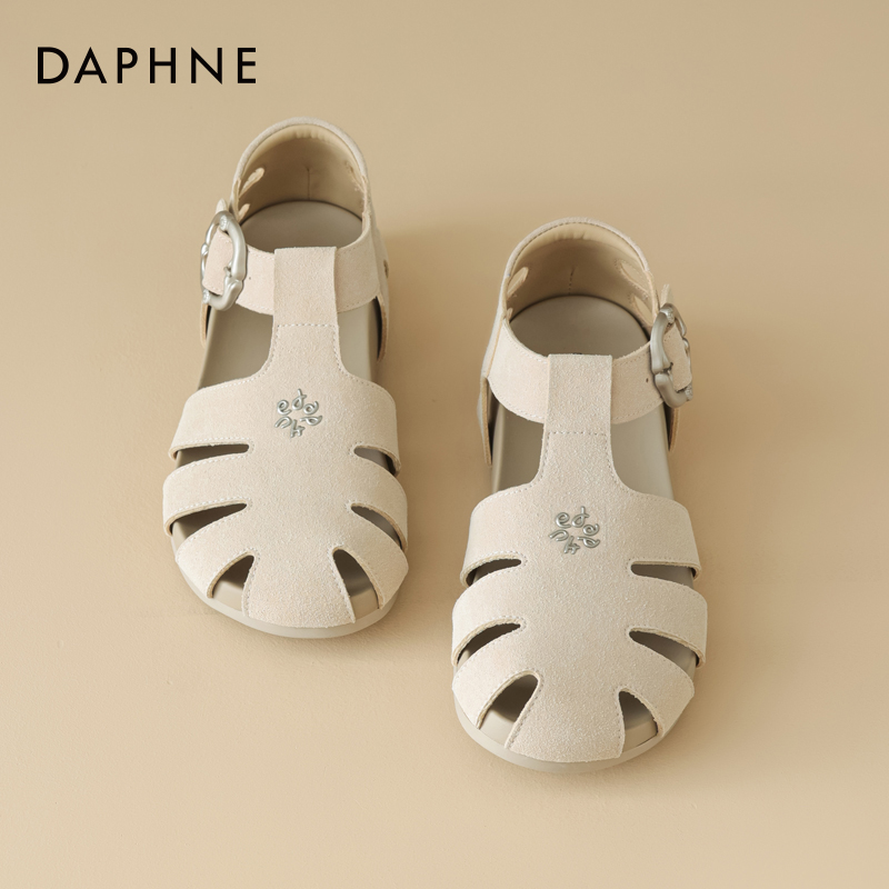 达芙妮罗马凉鞋女平底包头复古休闲潮流夏季新款时尚百搭日常通勤