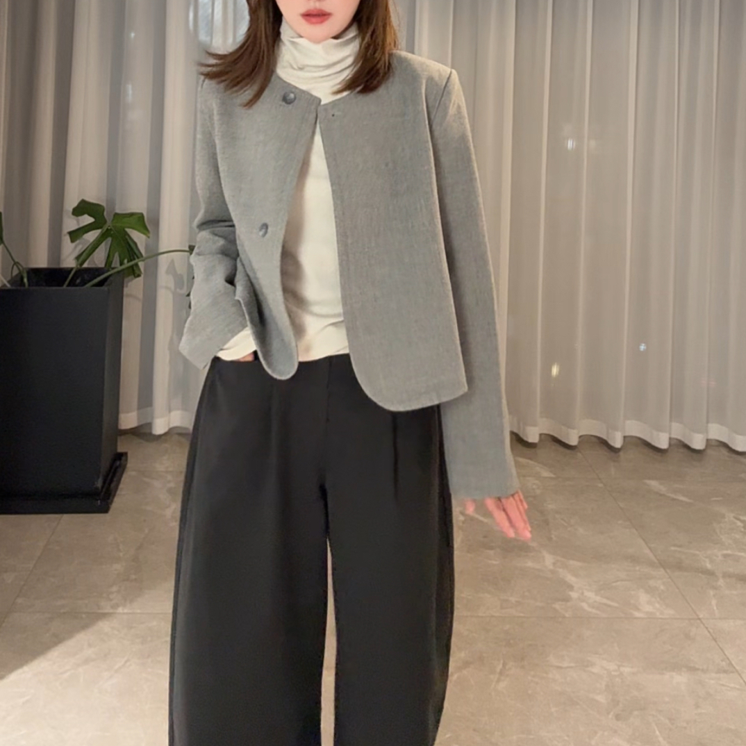 秋冬气质休闲百搭小香风外套上衣短外套