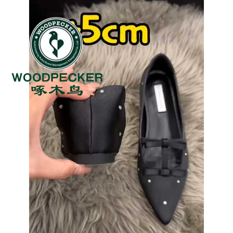 啄木鸟尖头内增高单鞋女2025夏新款小个子百搭水钻蝴蝶结玛丽珍鞋