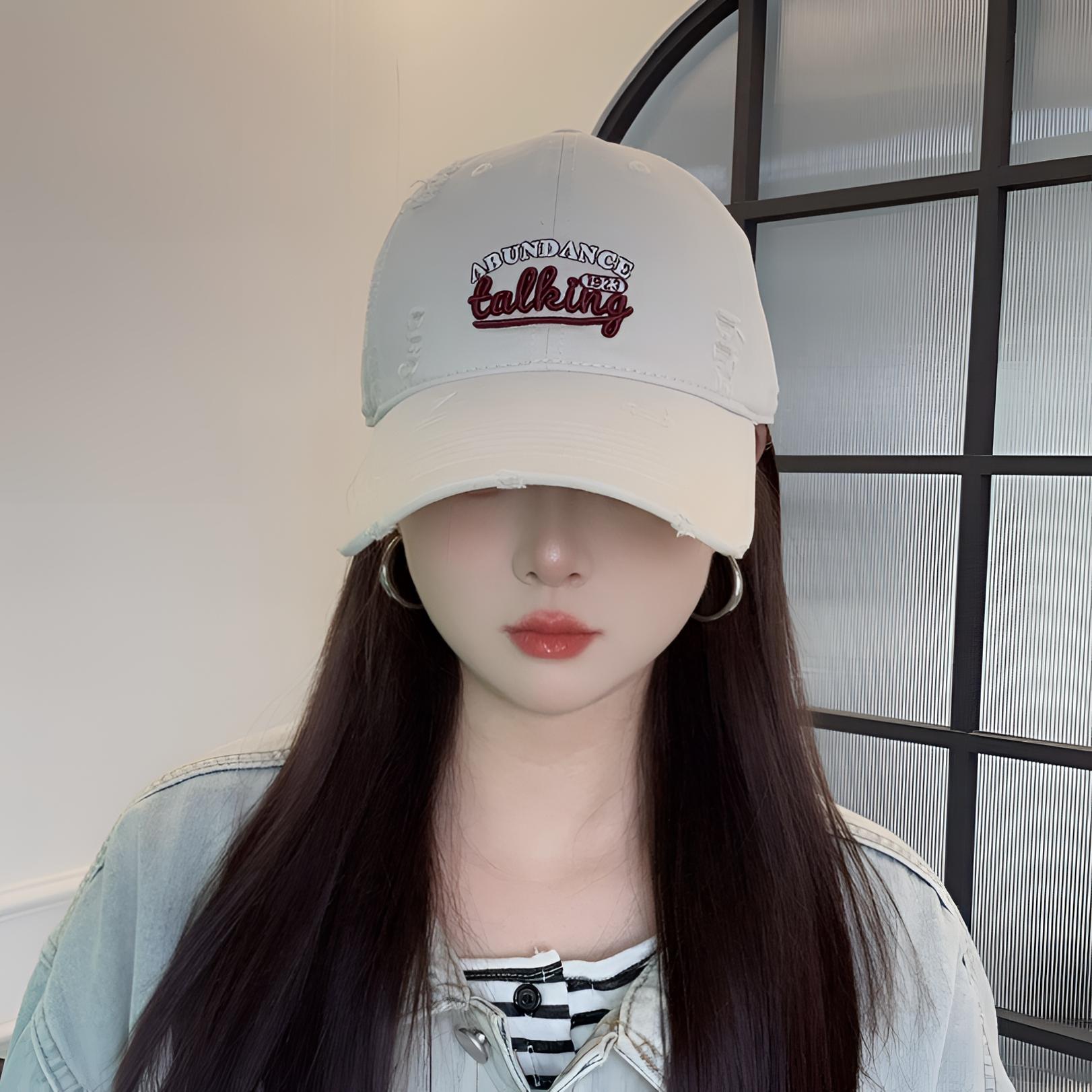 【韩版字母刺绣款】时尚鸭舌帽女春秋季帽子网红软顶大帽檐棒球帽男