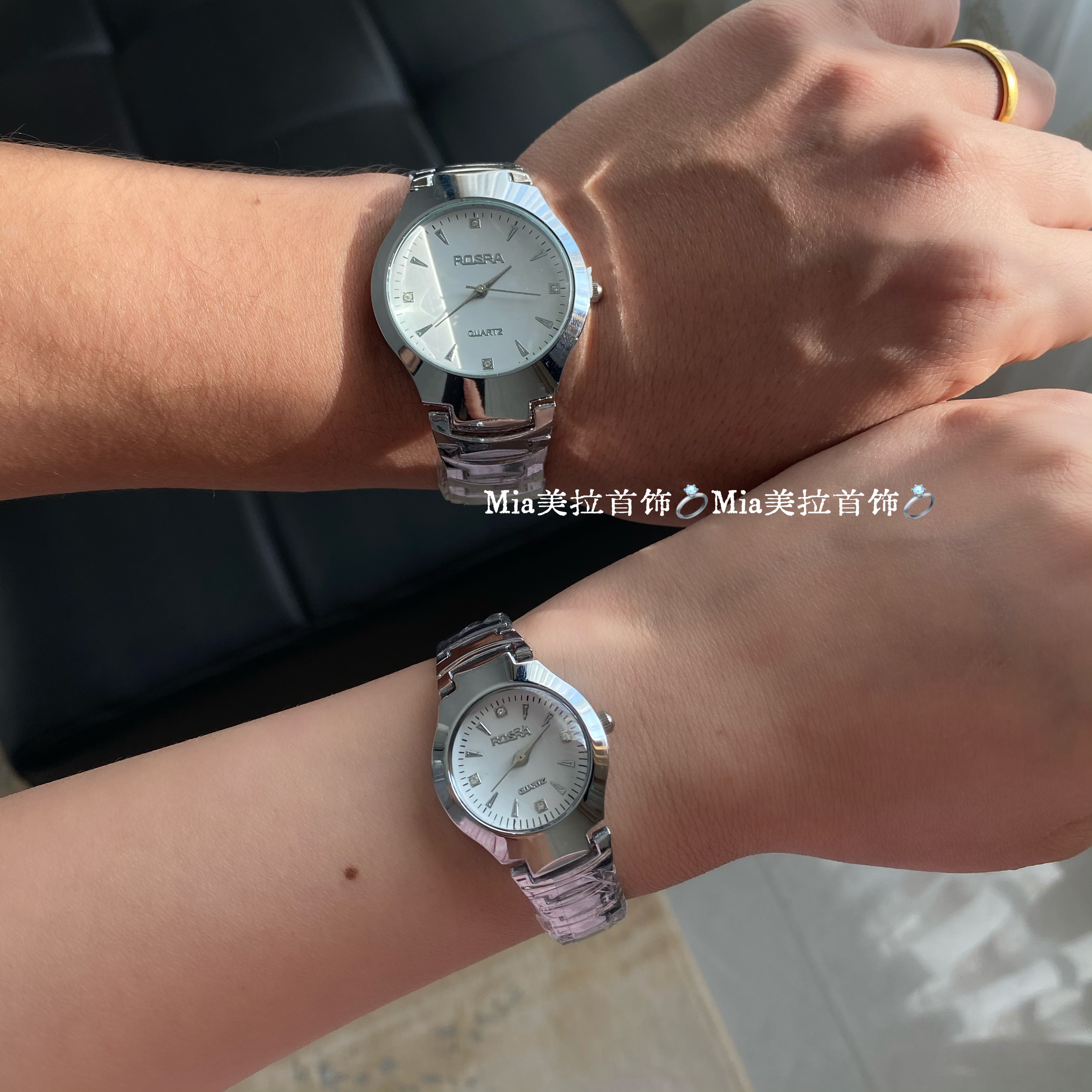 轻奢贝母盘锁骨链小众高级感设计简约气质时尚百搭女款手表腕表