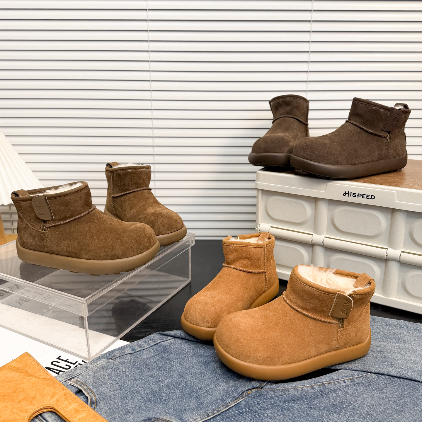 潮牌爆款厚底大头雪地靴女靴加绒加厚2025冬季新款百搭面包棉鞋潮