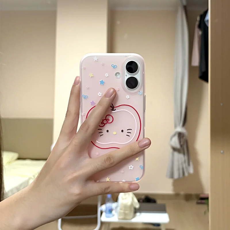 雅天立ins简约苹果凯蒂适用苹果16promax手机壳iPhone15/13磨砂12