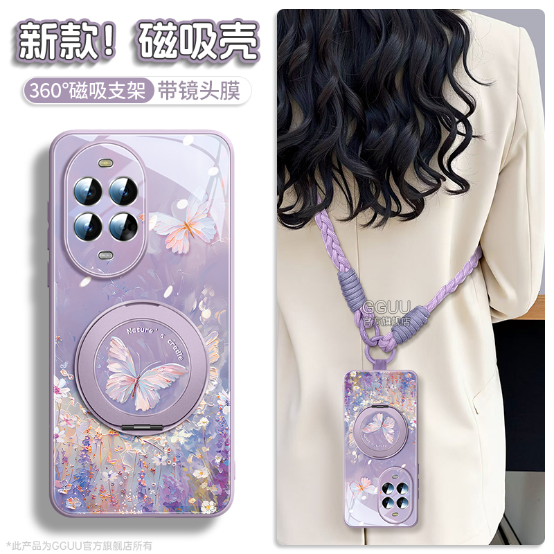 油画蝴蝶适用华为nova14pro手机壳nova13保护套新款12活力版防摔