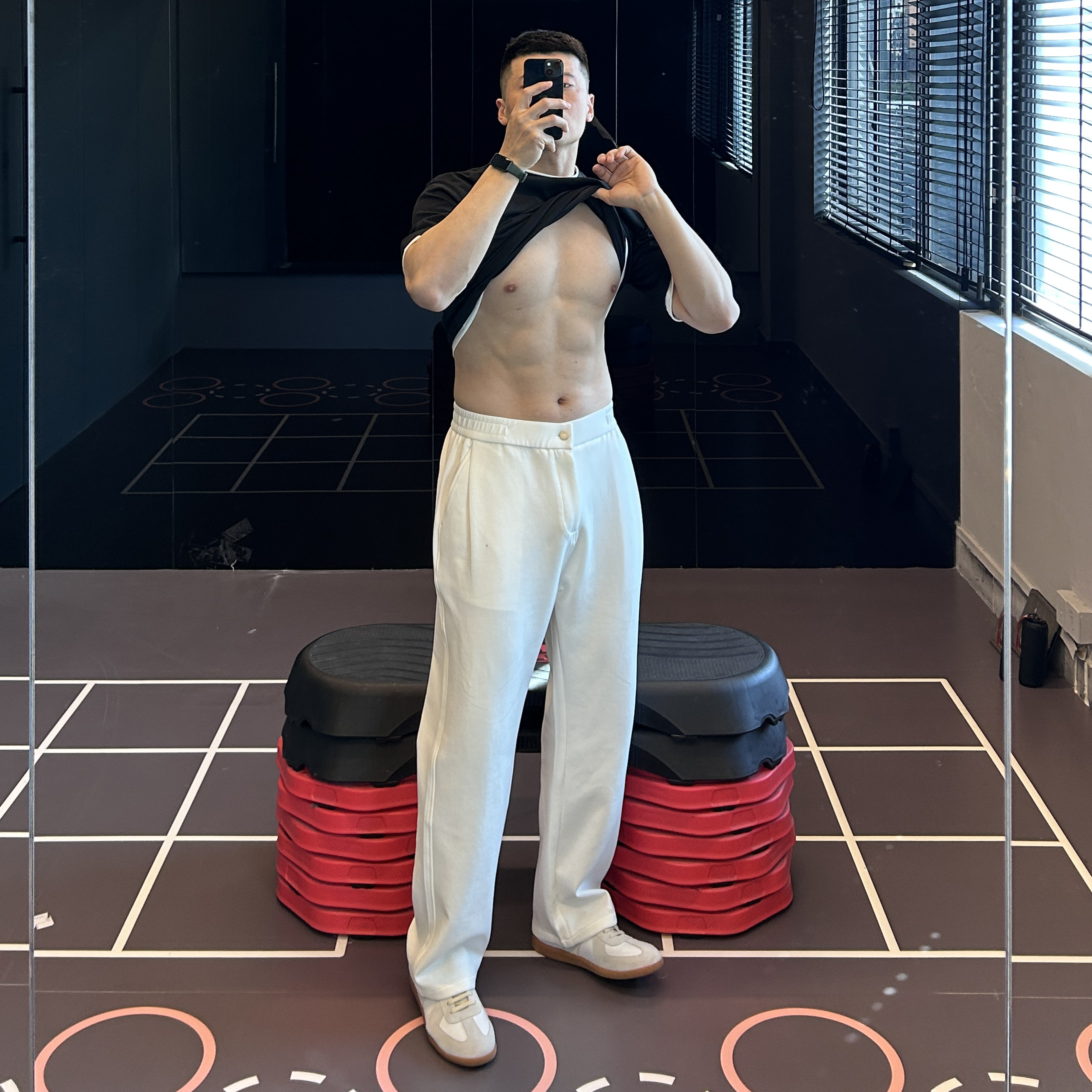 IRONTRAP系扣运动直筒卫裤篮球训练直筒长裤弹力亲肤棉质裤子春夏