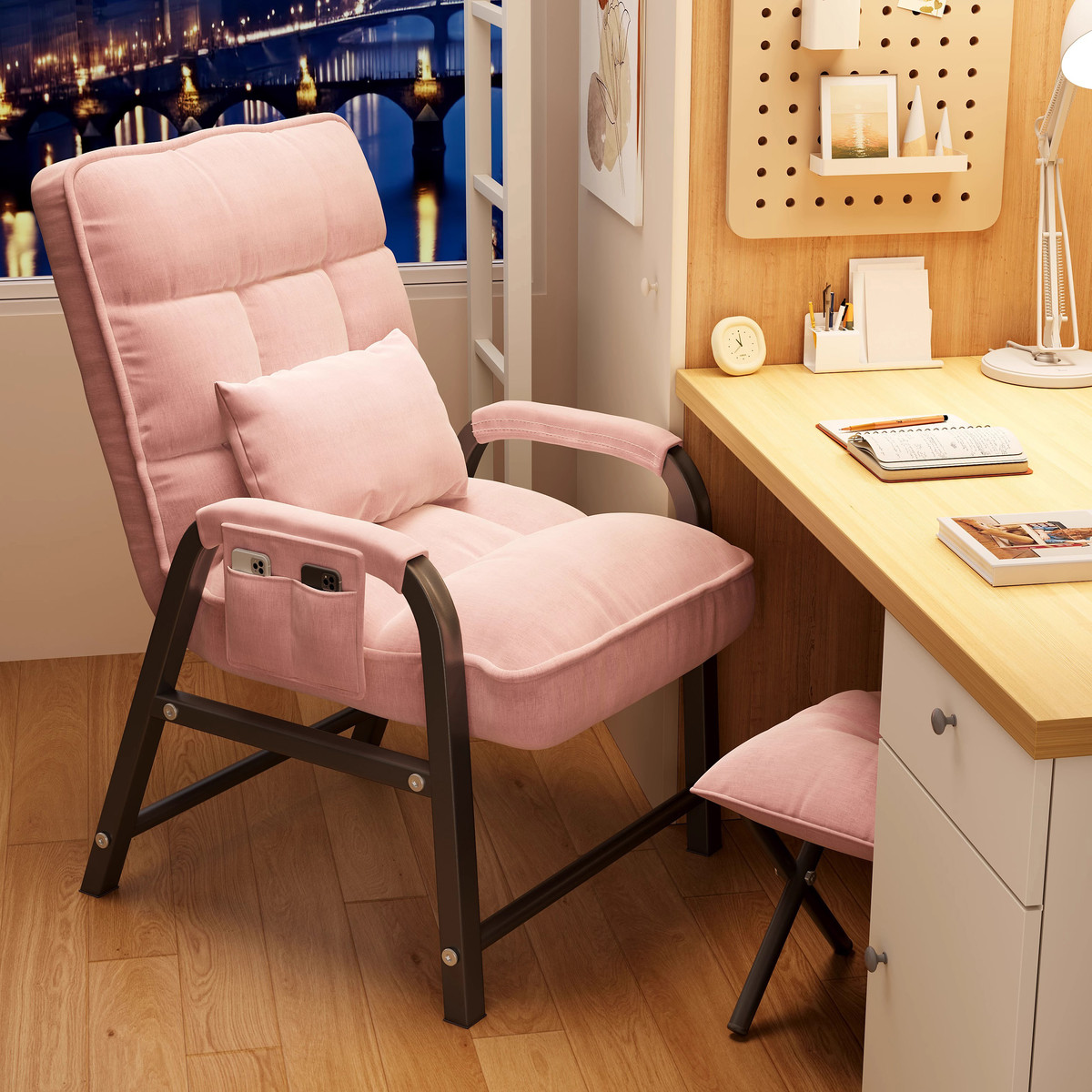 躺椅折叠大学生宿舍椅子午休办公室两用座椅家用电脑椅沙发靠背椅