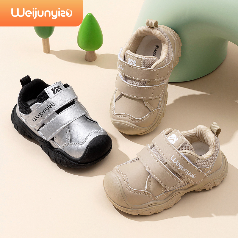 炜俊亿足儿童鞋子男童春秋款户外秋季软底透气宝宝鞋防滑机能女童
