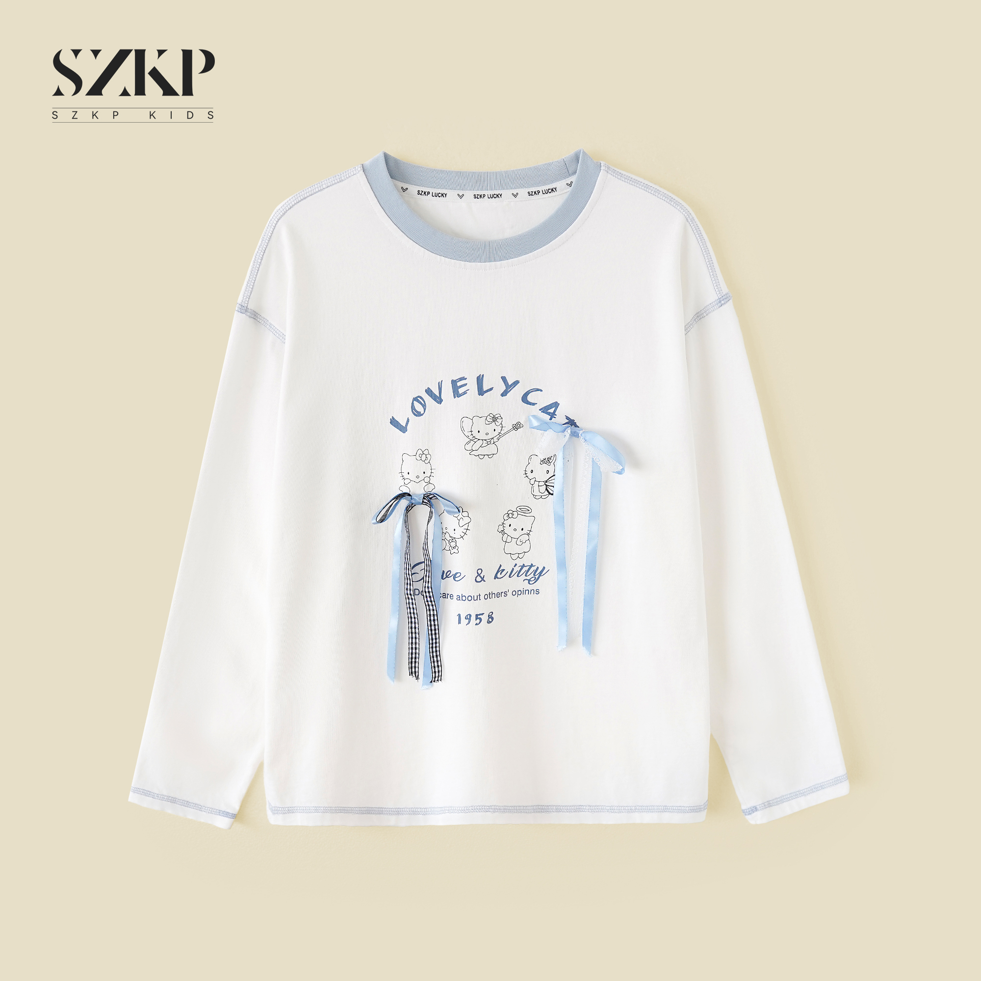 SZKP秋季新款卡通印花女童装中大童儿童洋气长袖T袖BGYQ552561