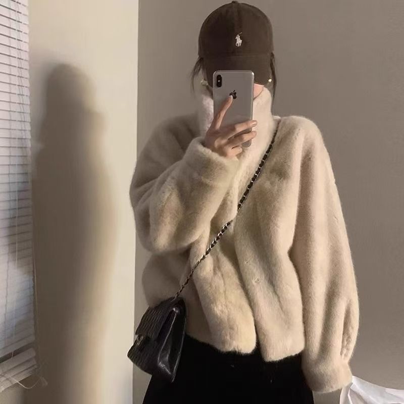 2025新款立领大衣女短款时尚简约外套女冬