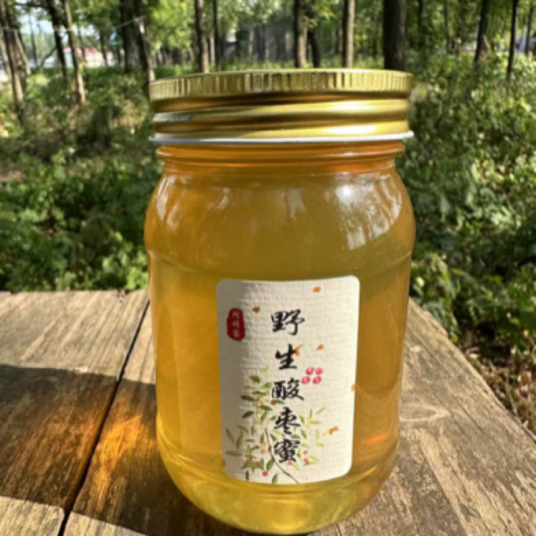 阿硕家 2025枣花蜂蜜 野生酸枣蜜 红枣蜜。玻璃瓶