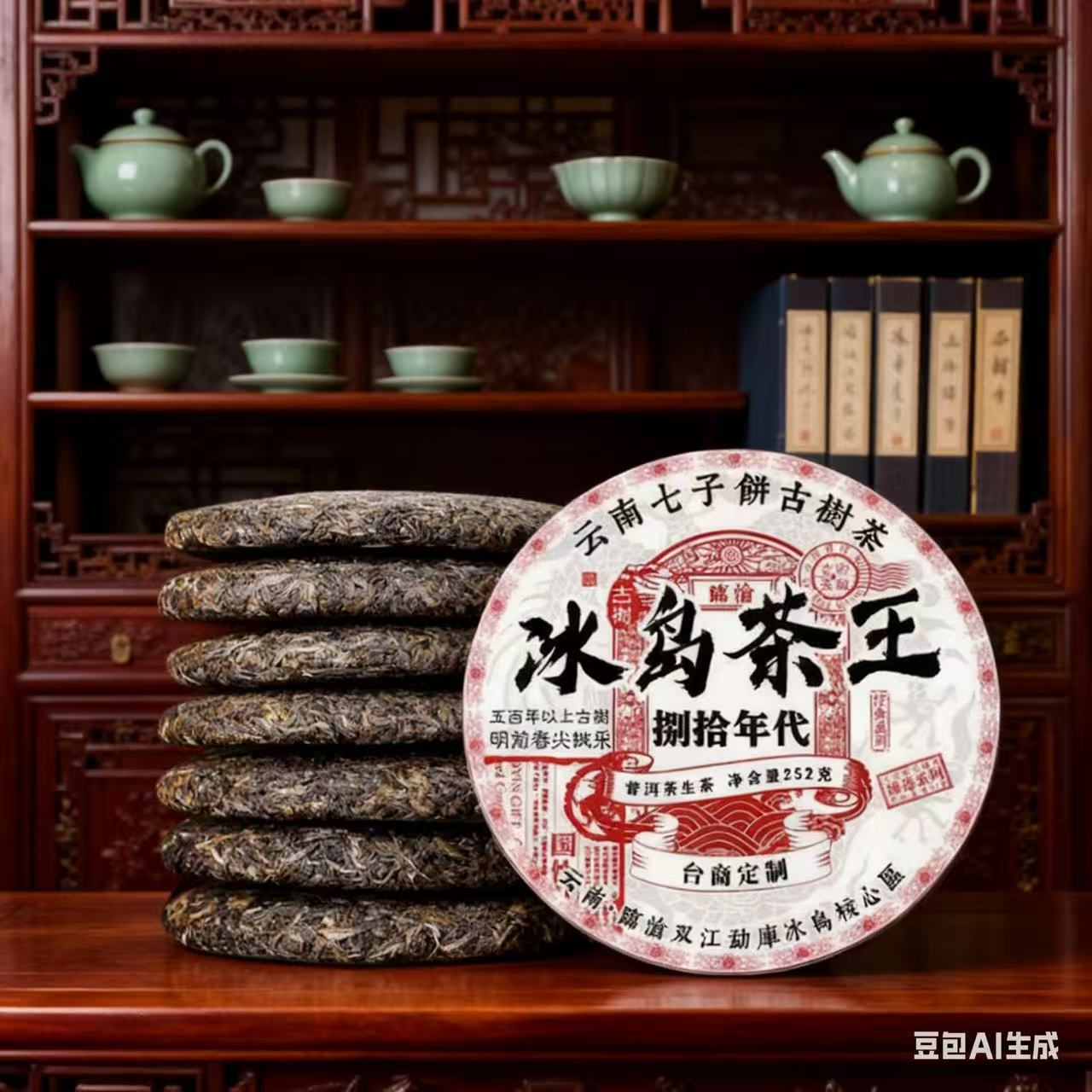 商-冰岛茶王-普洱生茶252克