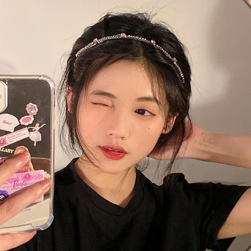 韩系女发箍锆石头饰发卡高级感洗脸发饰新款百搭压发天头箍啦外出