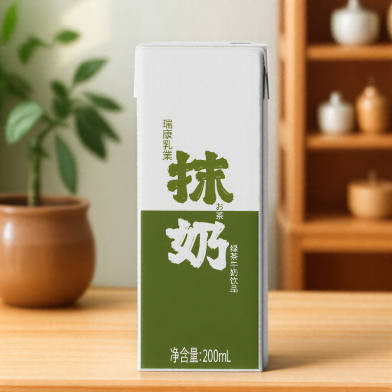 即支装饮料牛奶办公室抹风味饮瑞康甜牛奶饮品休闲200ml*10奶绿茶
