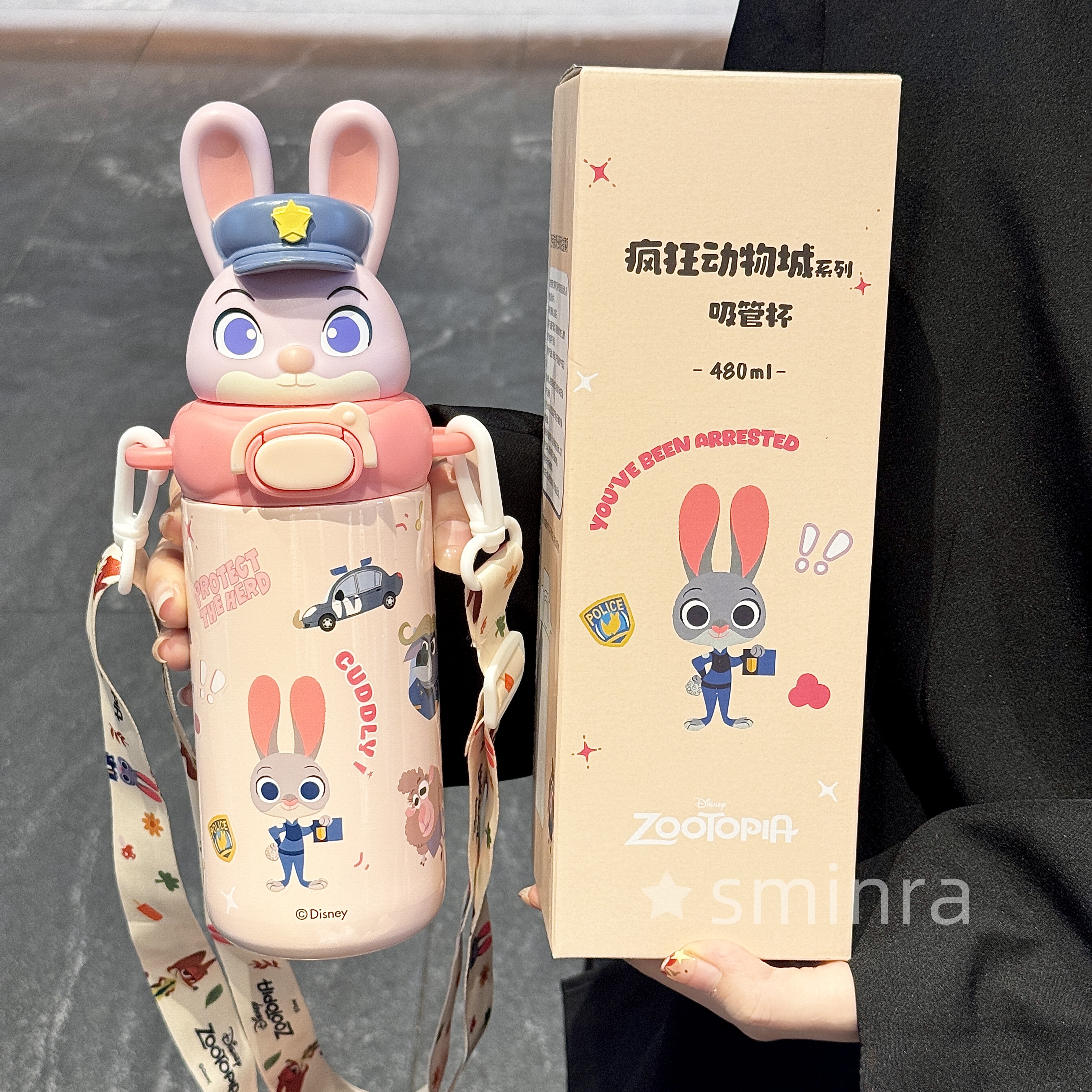 朱迪尼克儿童保温杯新款女高颜值吸管杯便携背带水杯学生上学专用