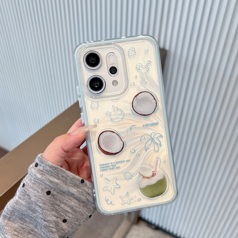 适用opporeno14pro手机壳透明苹果华为荣耀vivos30海星椰子小米17