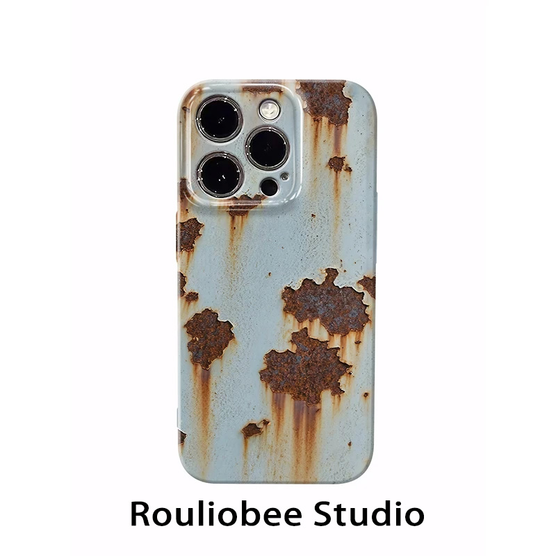 欧克里里复古锈迹适用苹果16/17promax手机壳华为vivo小米15oppo